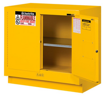 Load image into Gallery viewer, Sure-Grip® EX 23-gal.capacity Under Fume Hood Flammable Cabinet w/ 1 Shelf &amp; 2 Self-Close Doors - Yellow