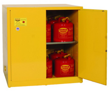 Load image into Gallery viewer, Eagle Work Bench Flammable Liquid Safety Cabinet, 60 Gal. 1 Shelf, 2 Door, Manual Close, Yellow