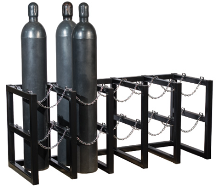 Justrite™ Gas Cylinder Barricade Rack 10 Cylinder Capacity 5 Wide by 2 Deep