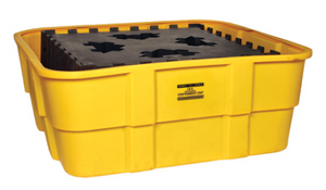 Eagle IBC Containment Unit with Poly Platform, No Drain, Yellow