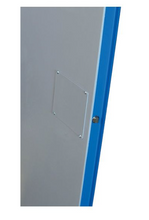 Load image into Gallery viewer, Justrite™ ChemCor® Slimline Hazardous Mat. Safety Cabinet, 22 Gal., 3 shelves, 1 s/c door, Royal Blue