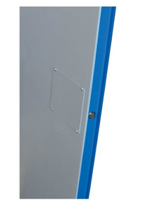 Justrite™ ChemCor® Slimline Hazardous Mat. Safety Cabinet, 22 Gal., 3 shelves, 1 s/c door, Royal Blue