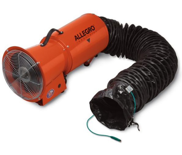 Allegro 8″ Axial Explosion-Proof (EX) Metal Blower (220V AC/50 Hz). Does NOT meet CSA C22.2 No. 113 requirements.