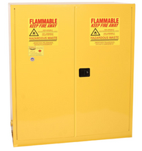 Load image into Gallery viewer, Eagle Haz-Mat Two Drum Vertical Safety Cabinet, 110 Gal., 1 Shelf, 2 Door, Manual Close, Yellow