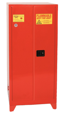 Eagle Tower™ 96-gal.capacity Flammable storage Cabinet w/ 5 Shelves & 2 Door-Manual Close - Red