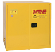 Load image into Gallery viewer, Eagle Work Bench Flammable Liquid Safety Cabinet, 60 Gal. 1 Shelf, 2 Door, Self Close, Yellow