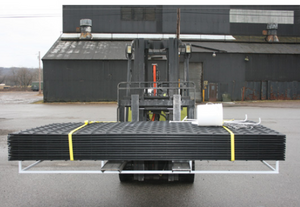 Justrite™ Ground Protection, Versamat, Mat-Pak, (12) 4' X 8' Mats, Black, W/ Accessories 120 Ton Load