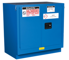 Load image into Gallery viewer, Justrite™ ChemCor® Undercounter Hazardous Mat. Safety Cabinet, 22 Gal., 2 s/c doors, Royal Blue
