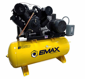 EMAX Industrial Plus 20HP  208-230/460V 3-Phase 2-Stage 120 gal. Horizontal Stationary Electric Air Compressor