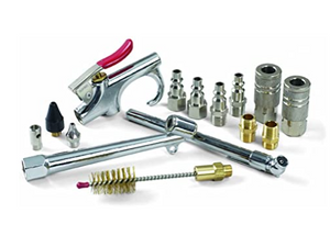 Powermate Tools Accessory Kit 15 pc - Connectors, Tire Gauge, Tire Chuck, QC, Blow Gun