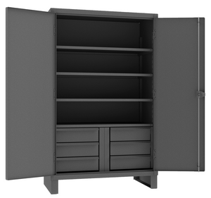 Durham HDCD244878-6B95 Cabinet, 12 Gauge, 3 Shelves, 6 Drawers , 48 X 24 X 78