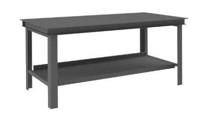 Durham HWB-3672-95 Extra Heavy Duty Workbench, 1 Bottom Shelf, 72 X 36 X 34