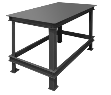 Durham HWBMT-367234-95 Extra Heavy Duty Work Table, 72 X 36 X 34-3/16