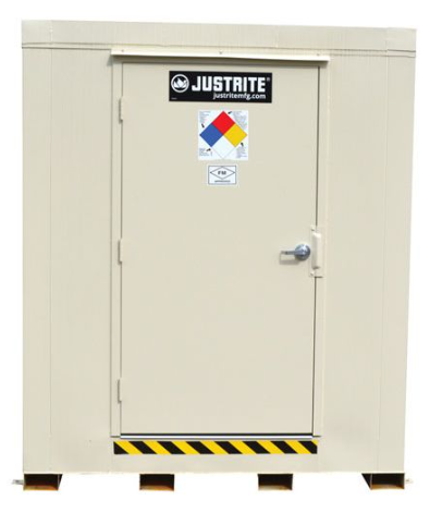 4-Hour Fire-Rated Outdoor Safety Locker, 16-Drum, Explosion Relief Panels