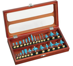 Woodstock Tools 26 pc. Carbide Tipped Router Bit Set 1/4" Shank