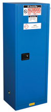 Load image into Gallery viewer, Justrite™ ChemCor® Slimline Hazardous Mat. Safety Cabinet, 22 Gal., 3 shelves, 1 s/c door, Royal Blue