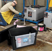 Load image into Gallery viewer, PIG® Battery Acid-Neutralizing Spill Kit in See-Thru Bin