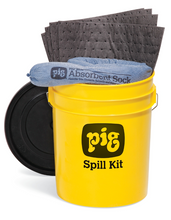 Load image into Gallery viewer, PIG® Spill Kit in 5-Gallon High-Visibility Economy Container