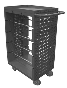 Durham MWSR8-LP-95 Mobile Wire Spool Cart, 8 Rods, Louvered Panel Sides, 18-1/8 X 32-1/4 X 46-1/16