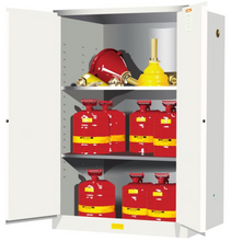 Load image into Gallery viewer, Sure-Grip® EX 90-gal.capacity Flammable Cabinet w/ 2 Shelves &amp; 2 Manual Close Doors - White