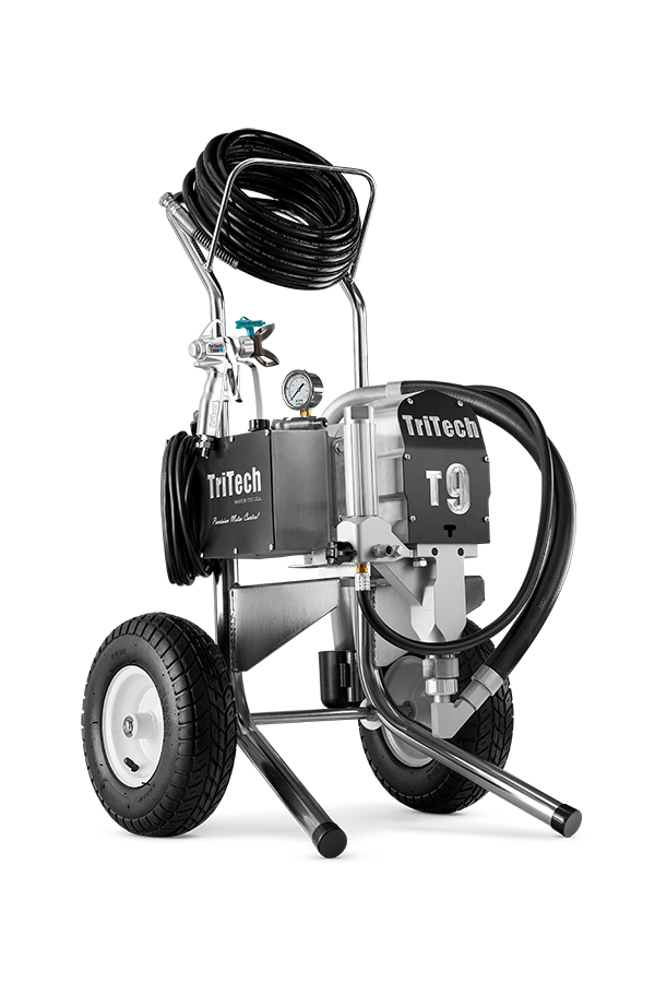 TriTech Industries T9 Complete 3300 PSI @ 1.05 GPM 2.1 HP Electric Airless Sprayer - Lo-Cart