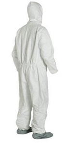 DuPont™ Tyvek® 400 Coveralls (Attached Hood and Boots, Elastic Wrists and Ankles) - Large - 25/Pack