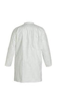 Load image into Gallery viewer, DuPont™ Tyvek® 400 Lab Coat - Collar - Open Wrists -Extends Below Hip - Front Snap Closure -2 Pockets -Serged Seams -White - 3X - 30/PK