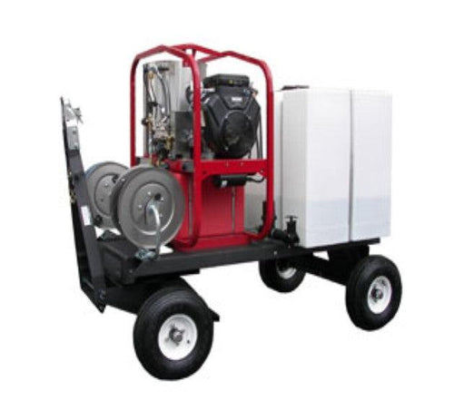 Pressure-Pro Dirt Laser 4000 PSI @ 3.5 GPM 389cc Honda Engine Power Pressure Washer - Tow & Stow Wash Cart