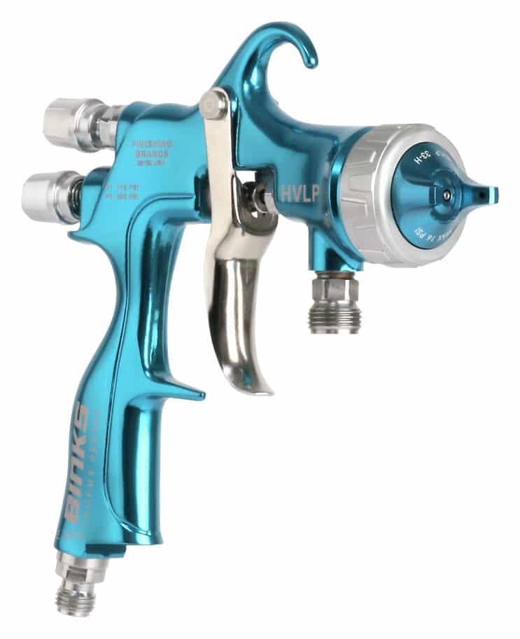 Devilbiss KB Pressure Cup (2quart) w/ Binks Trophy HVLP Pressure Fed Spray  Gun with 1.2 MM, 1.4 MM, 1.8MM Fluid Nozzle & 6' Foot Fluid & Air Hose