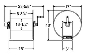 Vacuum Hand Crank Reel 1-1/2" x  50 ft. - w/Hose