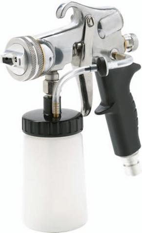 Apollo ECO 250cc Bottom Bleeder Type Metal w/ Composite Handle Gravity Spray Gun - Silver