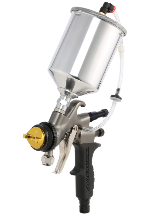 Apollo 7700 Non-Bleeder Metal w/ Composite Handle Matte Bronze HVLP Spray Gun w/ 600 CC Gravity Type Cup