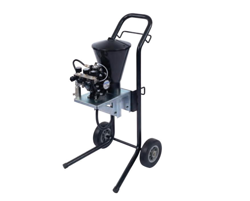 BINKS DX70 Bare Diaphragm Pump - Cart Mounted (Gravity Feed 1.4 gal (6L) hopper not Included)