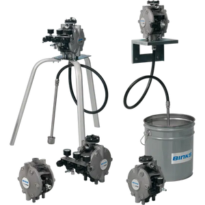 BINKS DX200 1:1 Stainless Steel Body Diaphragm Pump w/ 2 Pump Air Controls 2 Gun Air Controls Fluid Regulator Suction Hose & Fluid Filter - Wall Mounting