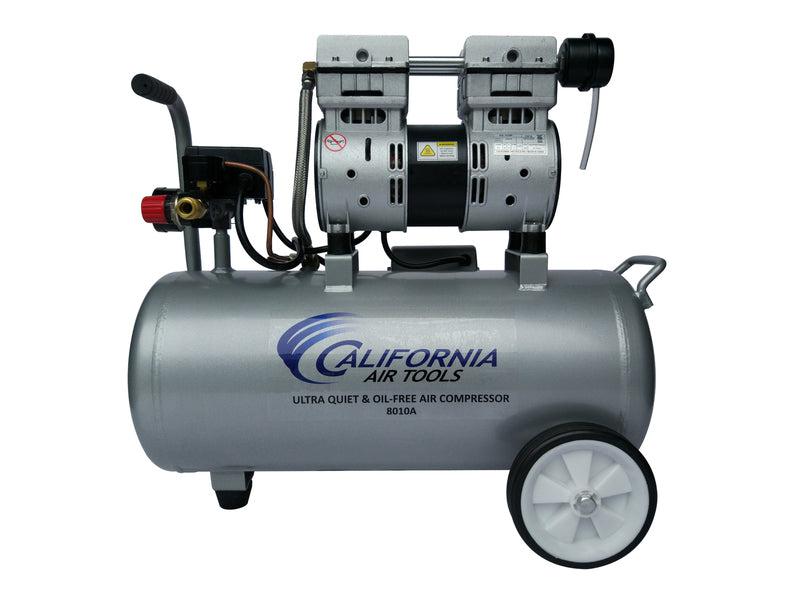 California Air Tools 8010A Ultra Quiet & Oil Free - 1.0 Hp, 8.0 Gal. Aluminum Tank - Air Compressor
