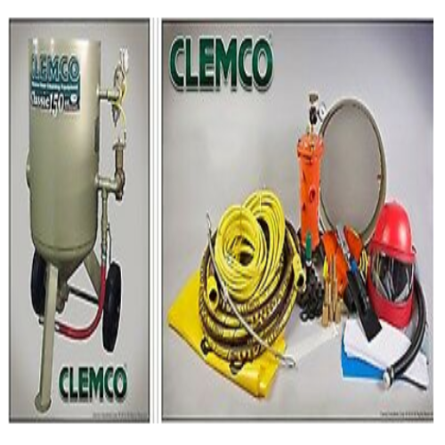 Clemco 11260 3 Cubic Foot Blast Machine Packages with 1-1/4” piping 16” diameter Flat Sand Valve - Apollo HP SaFety Gear