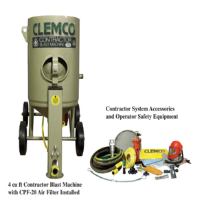 Clemco 4 cu ft High Pressure (HP) Contractor Blast Pot Package - SaFety Gear