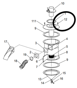 Clemco 00430 Eye-bolt , 3/8 -1 THD SX 1 1/4 SHANK