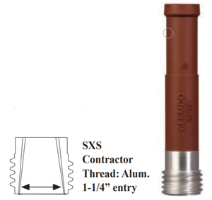 Clemco SXS Clemlite Silicon-Carbide Lined Long Venturi Style Contractor Thread 1-1/4 inch Entry Rubber Jacketed Sandblast Nozzle