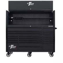 Load image into Gallery viewer, Extreme Tools® RX Series 72&quot;W x 30&quot;D Professional Hutch &amp; 19 Drawer Roller Cabinet w/ 250lbs Slides Combo