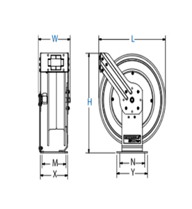 EZ-T Spring Driven Hose Reels -3000 PSI - Less Hose (3/8" Hose Dia. x  50')