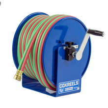 Load image into Gallery viewer, HandCrank Welding Hose Reels - 200 PSI - 1/4&quot; Hose Dia. x 200&#39; - w/ Hose