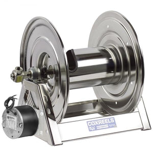 Cox Hose Reels - 1125-SS "Stainless Steel" Series (SP Finish) : 12V DC 1/3 HP Reversible / 3/4"X200'