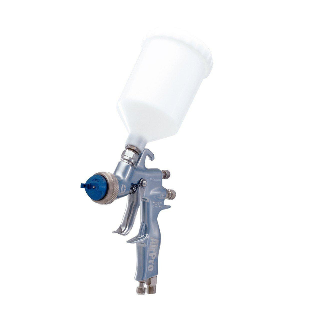 Graco Air Pro Conventional Gravity Feed Spray Gun w/ 0.055 inch (1.4 mm) Nozzle & Plastic Gravity Cup