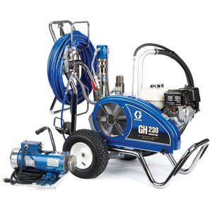 Graco GH 230 Convertible ProContractor Series Gas Hydraulic Airless Sprayer with Electric Motor Kit