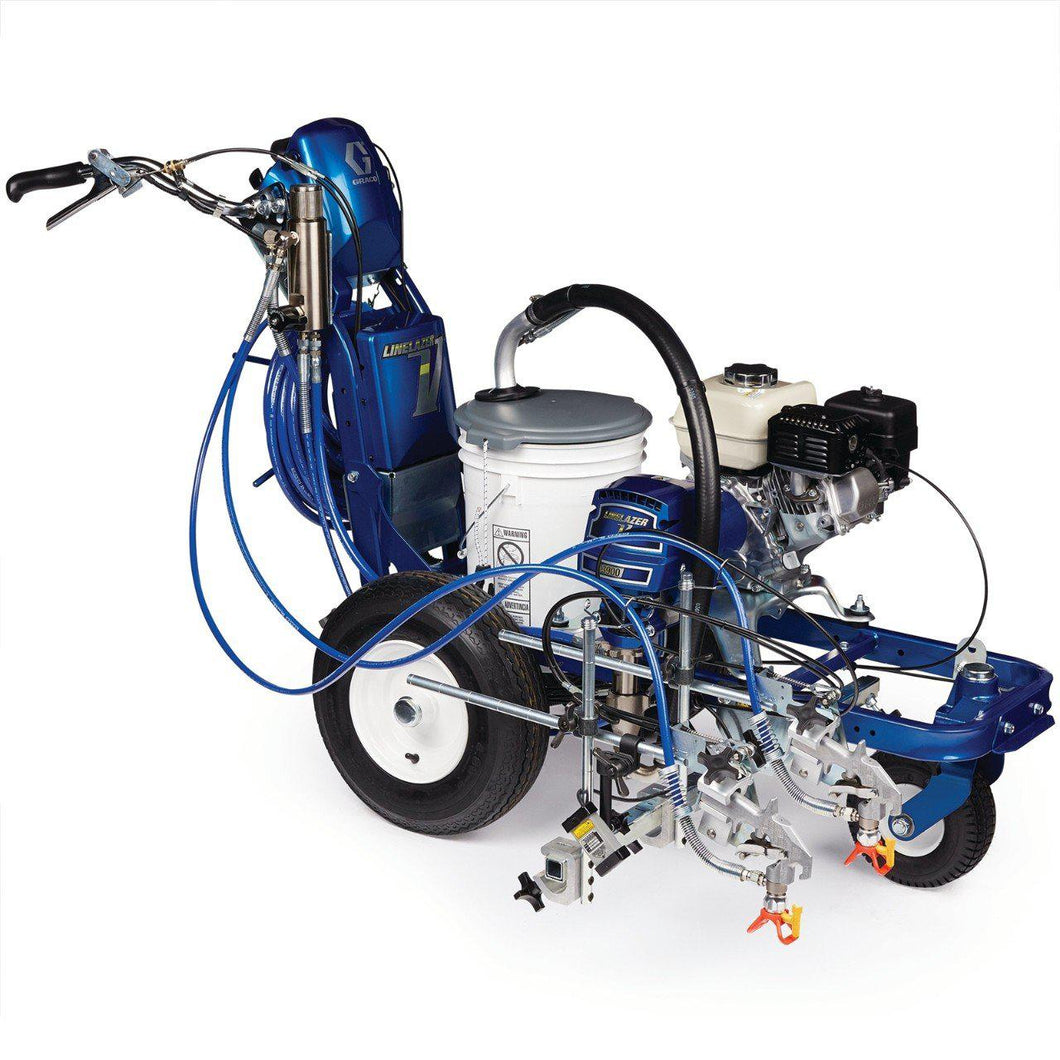 LineLazer V 3900 HP Automatic Series 3300 PSI @ 1.25 GPM Honda GX120 Gas Airless Line Striper - 2 Auto Guns