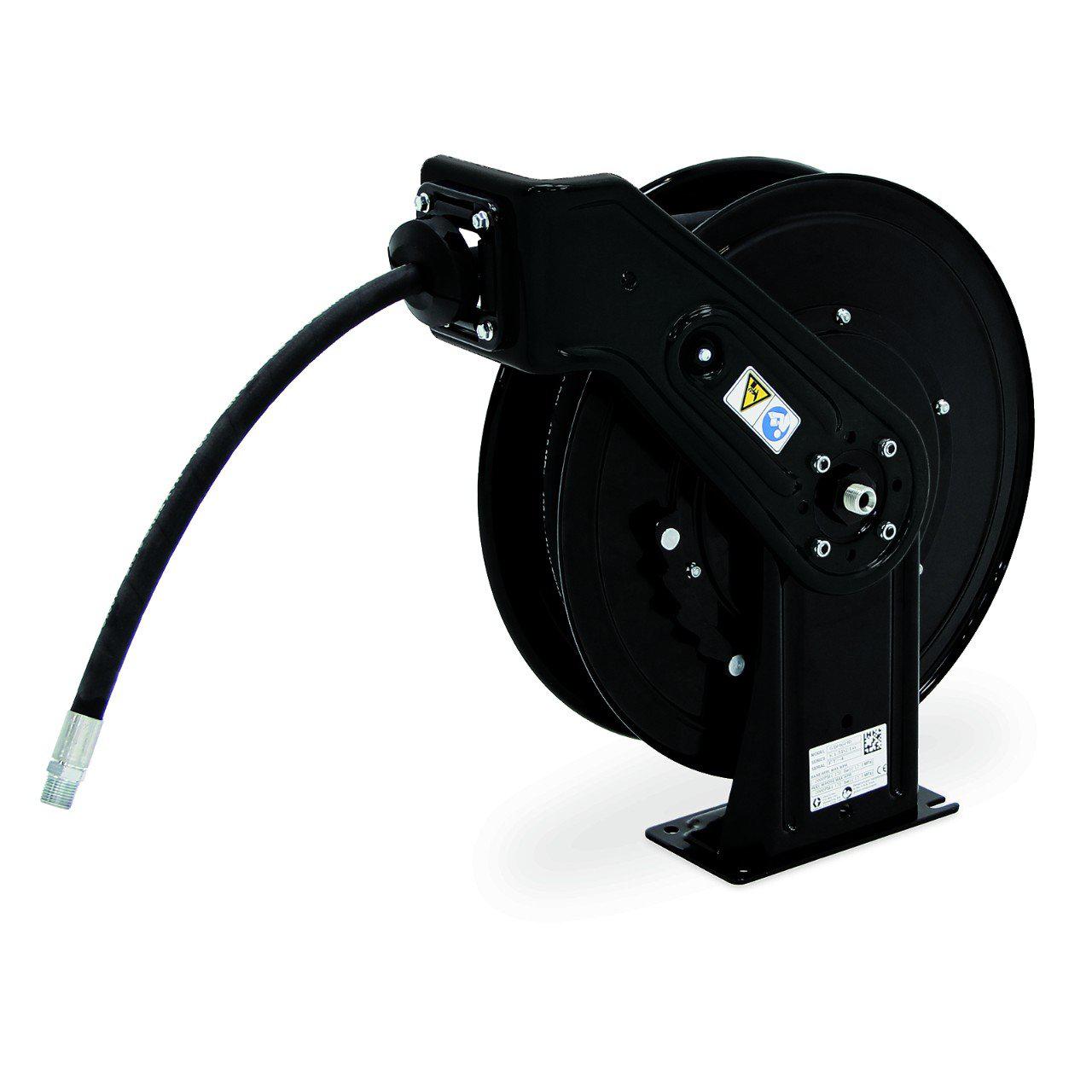 Graco SDL25D - SDX10, 3/8 x 50' Air/Water Hose Reel Overhead Mount, Black by FastoolNow