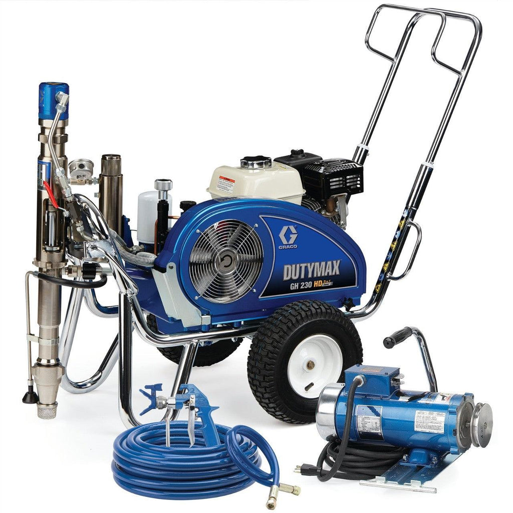 Graco DutyMax GH 230 HD 3-in-1 Standard Series Convertible Gas Hydraulic Airless Sprayer with Electric Motor Kit