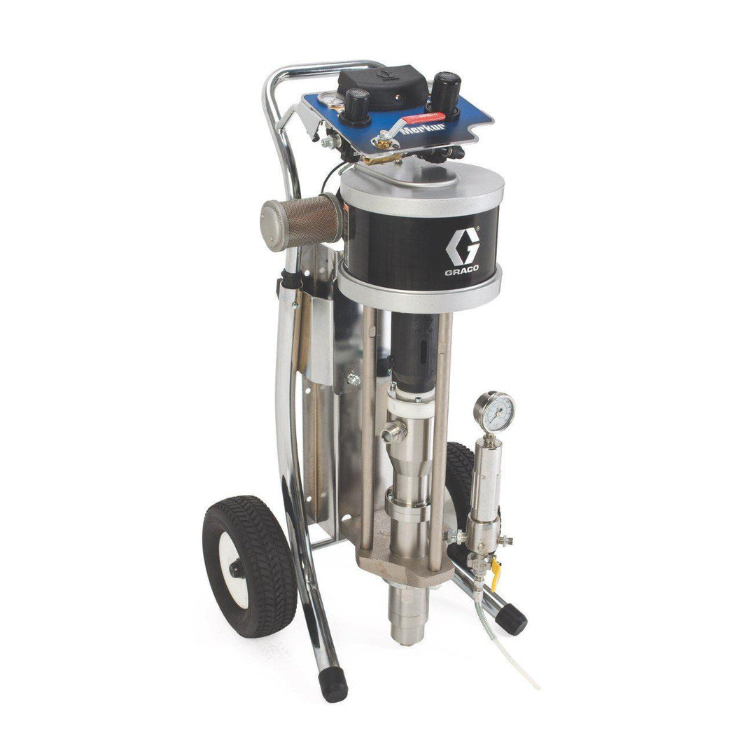 Graco Merkur Bellows 3500 PSI @ 1.6 GPM 35:1 V-Packing w/ Fluid Filter & DataTrak - Cart Mount Piston Pump