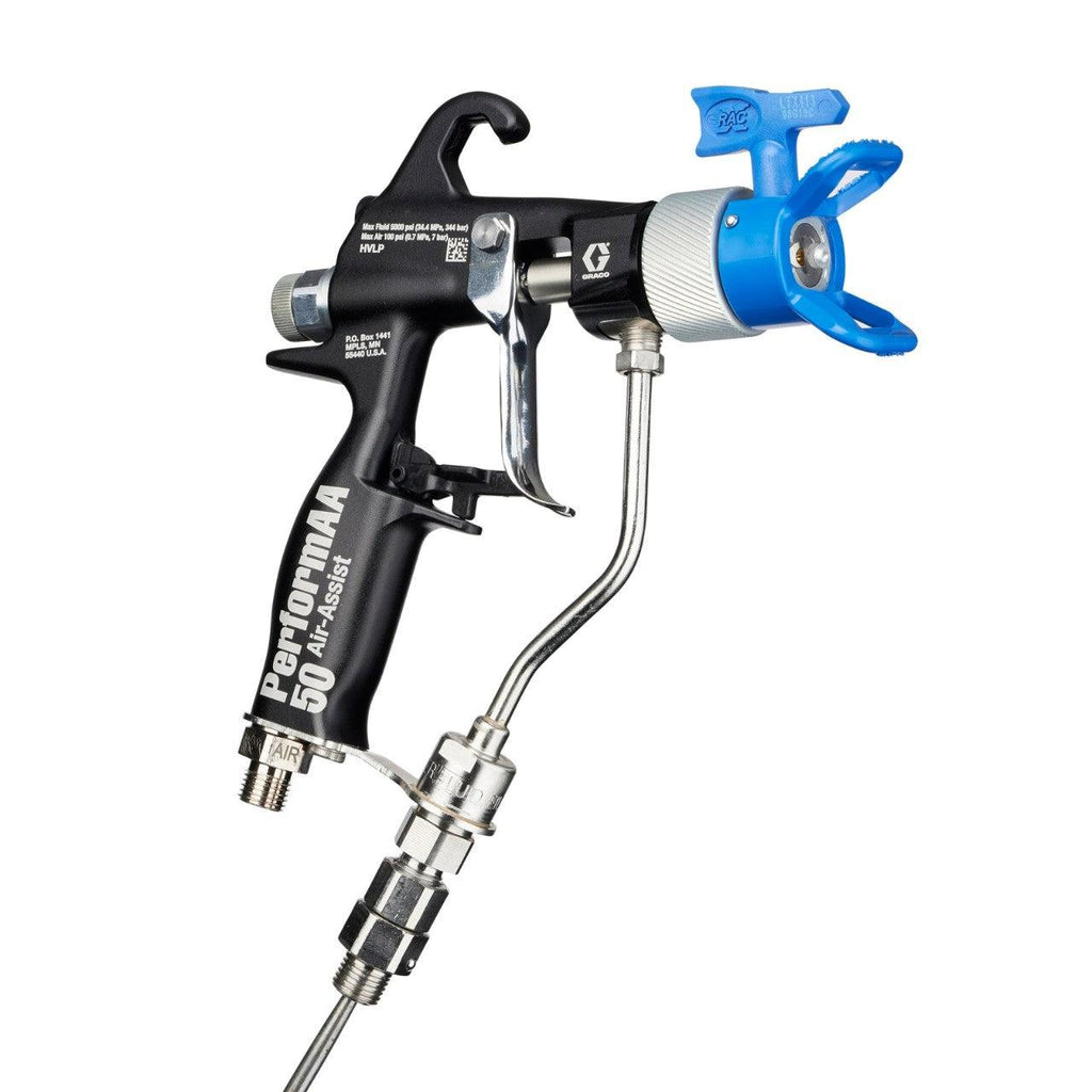 Graco PerformAA 5000 RAC Air Assist Gun w/ Reverse A Clean Air Cap & Spray Tip and Fluid Swivel